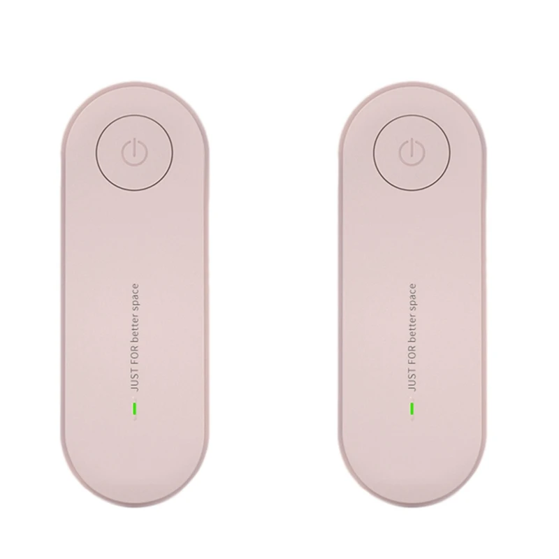 

2X Plug In Air Purifier For Home Cleaner Mini Air Ionizer To Remove Smoke Deodorizer Air Freshener Pink US Plug
