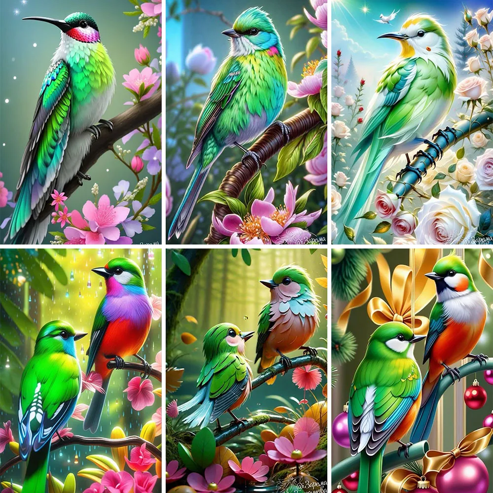 PYABPD зеленый цвет в американском стиле акриловая алмазная живопись животное и