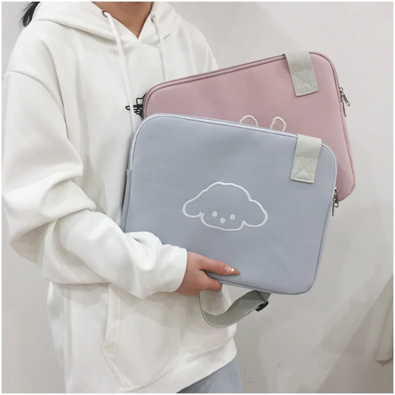 

Fashion Korean Style Bag For iPad 10.2 10.5 10.9 11 inch Waterproof Shoulder Bag for Macbook 12 13 inch Simple Shoulder Bag