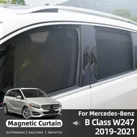 For Mercedes Benz B Class W247 2019-2022 Magnetic Car Window Curtains Solar Sunshield Shadow Mesh Glass Shading Sun Protection