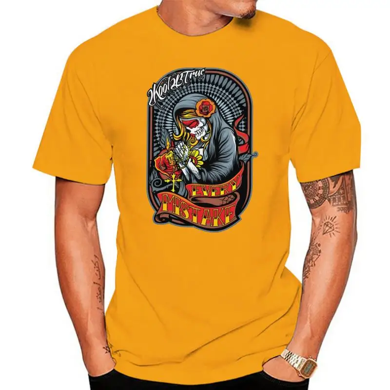 

Gothic Mexican Santa Muerte Tee Top for Men Short Sleeve Lady of Holy Death Tshirt Hip Hop T Shirt Fashion Fitted Cotton T shirt