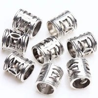 50100pcs 7x6mm metal zinc alloy hollow spacer tube beads for jewelry making antique silver wholesale diy bracelet accesories