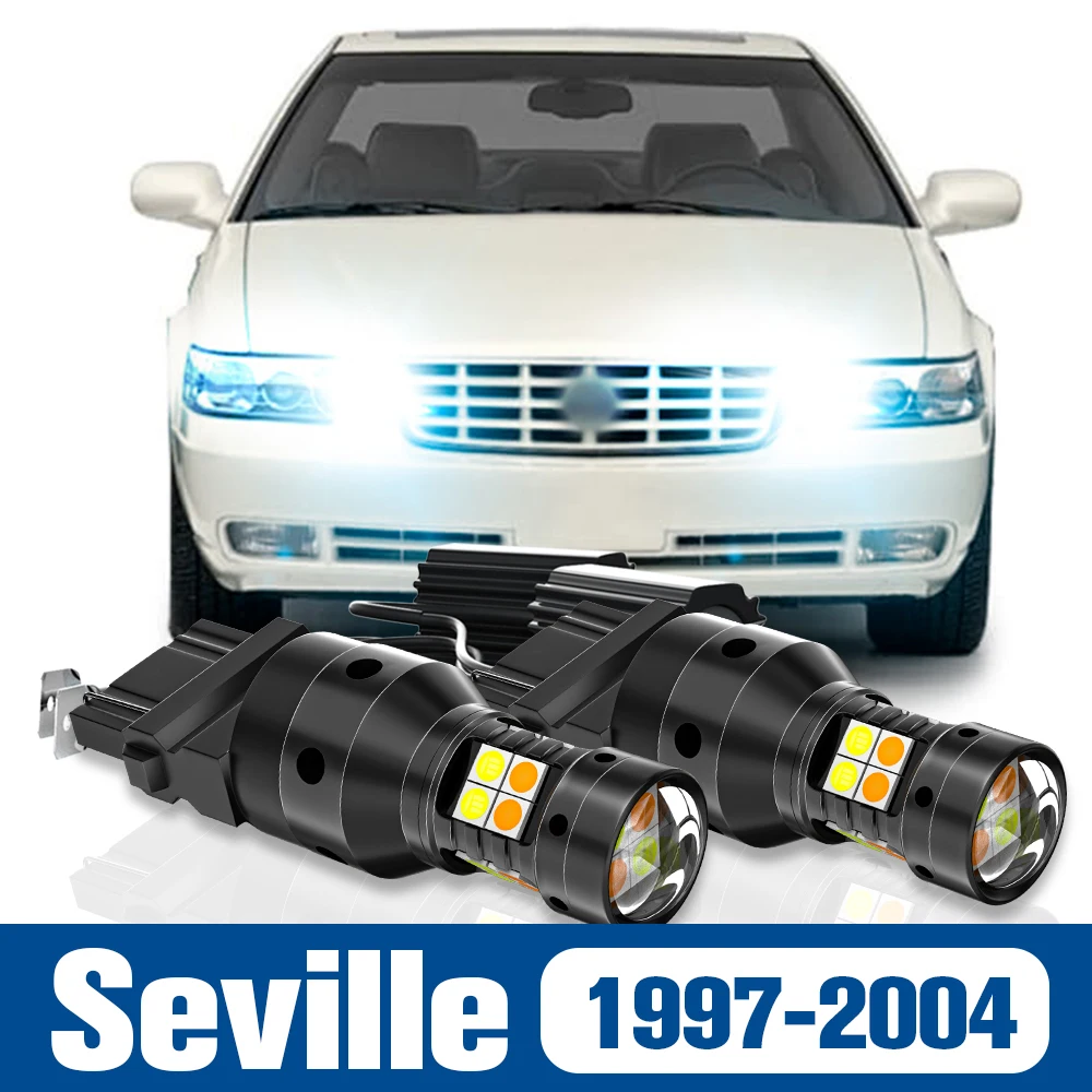 

2pcs LED Dual Mode Turn Signal+Daytime Running Light DRL Accessories Canbus For Cadillac Seville 1997-2004 1998 1999 2000 2001