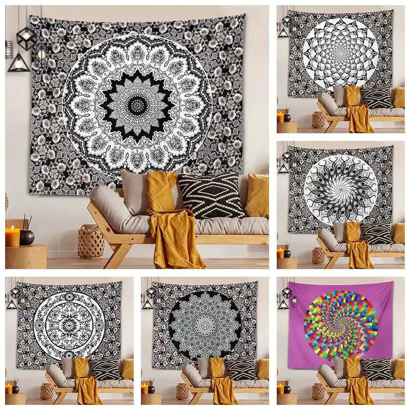 

Indian mandala tapestry wall hanging mystical witchcraft boho background cloth psychedelic hippie art room bedroom home decor