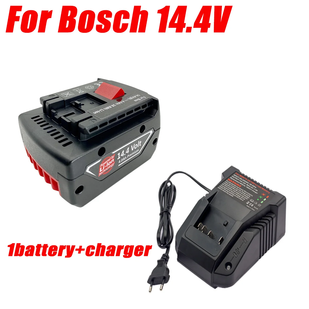 

14.4V 4000mAh Professional Lithium Ion Battery Replacement for Bosch Power Tools 14.4V BAT614G BAT614 BAT607G BAT607 Battery