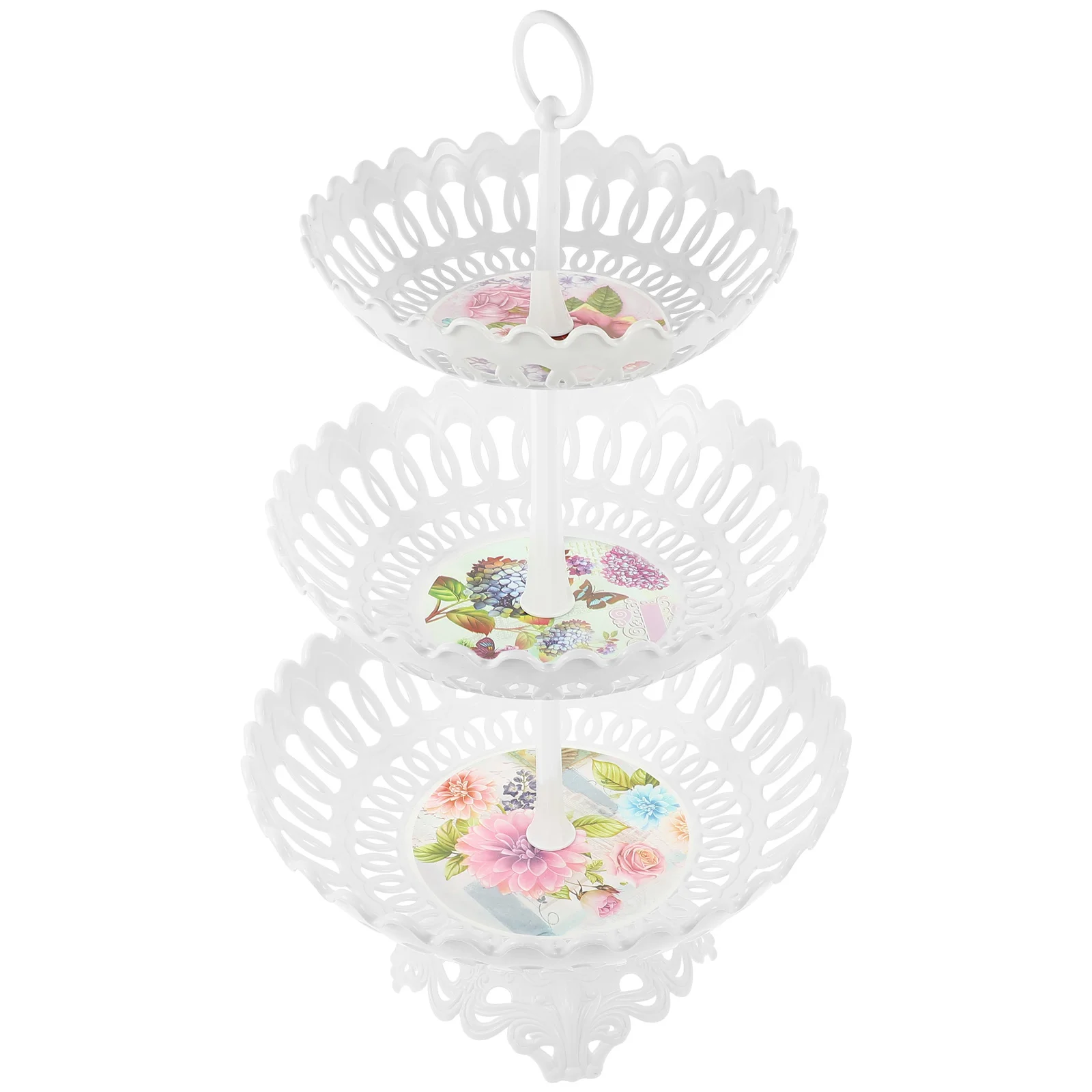 

1 Set Layered Fruit Plate Party Dinning Table Dessert Stand Tea Table Food Plate