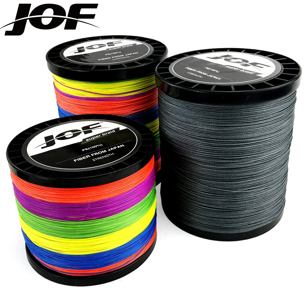 

JOF 1000m 500m 300m 100m Fishing Line 12/9/8 Strands Threads Braided Wire Multifilament PE Line x12 x9 x8