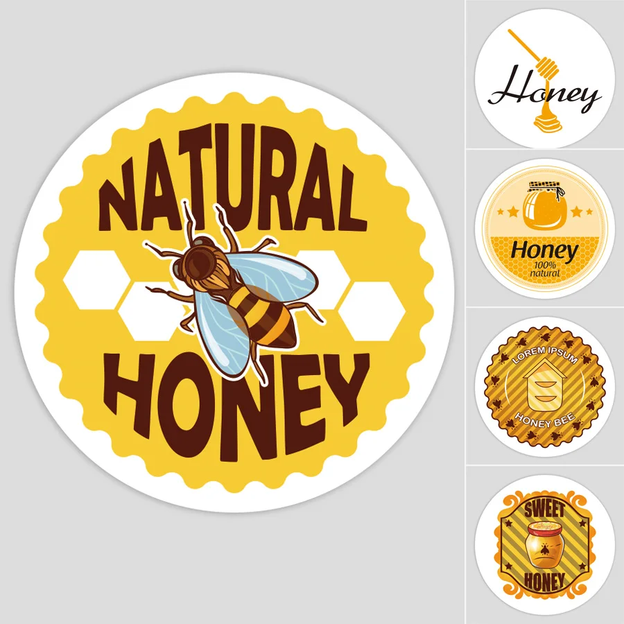 CUSTOM Honey Labels Customized Round Honey Stickers Custom Oval Honey Labels Honey Jar Labels Personalise Decor Supplies
