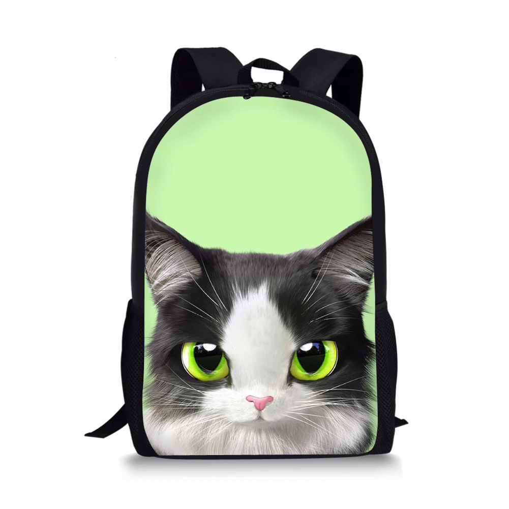 Cute Cat Printing Backpack for Kid Shoulders Bag Fashion School Bag for Teenage Girl Children Travel Plecaki Szkolne