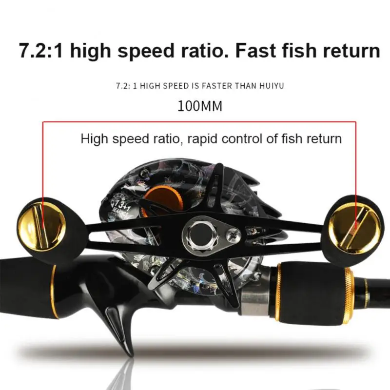 

Новинка, рыболовное колесо, стабильное колесо для морской рыбалки, зеркальная катушка для забрасывания, прочная металлическая Рыболовная к...