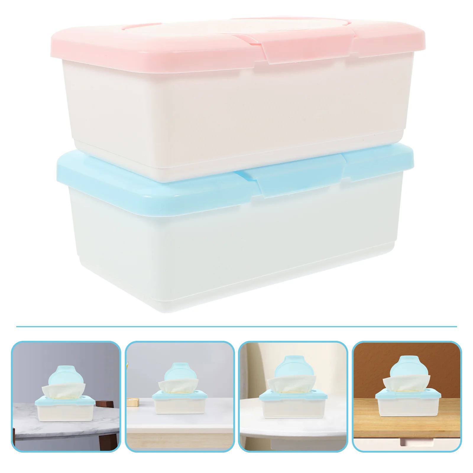 

2 Pcs Rag Rack Handheld Wipe Dispenser Refillable Wipes Container Holder Bathroom Baby Case Diapers Portable Baby wipes warmer