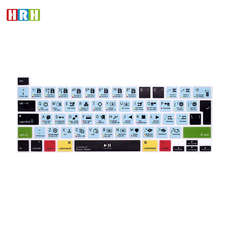 Чехол HRH силиконовый для клавиатуры MacBook Pro 16 A2141 Pro13 M1 M2 Chip A2338A2251A2289 2020 2022 - купить по