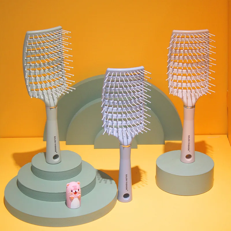 

Женская и мужская расческа для массажа головы щетина и Нейлоновая Щетка для волос, щетка для снятия влажных и вьющихся волос для салона, инс...