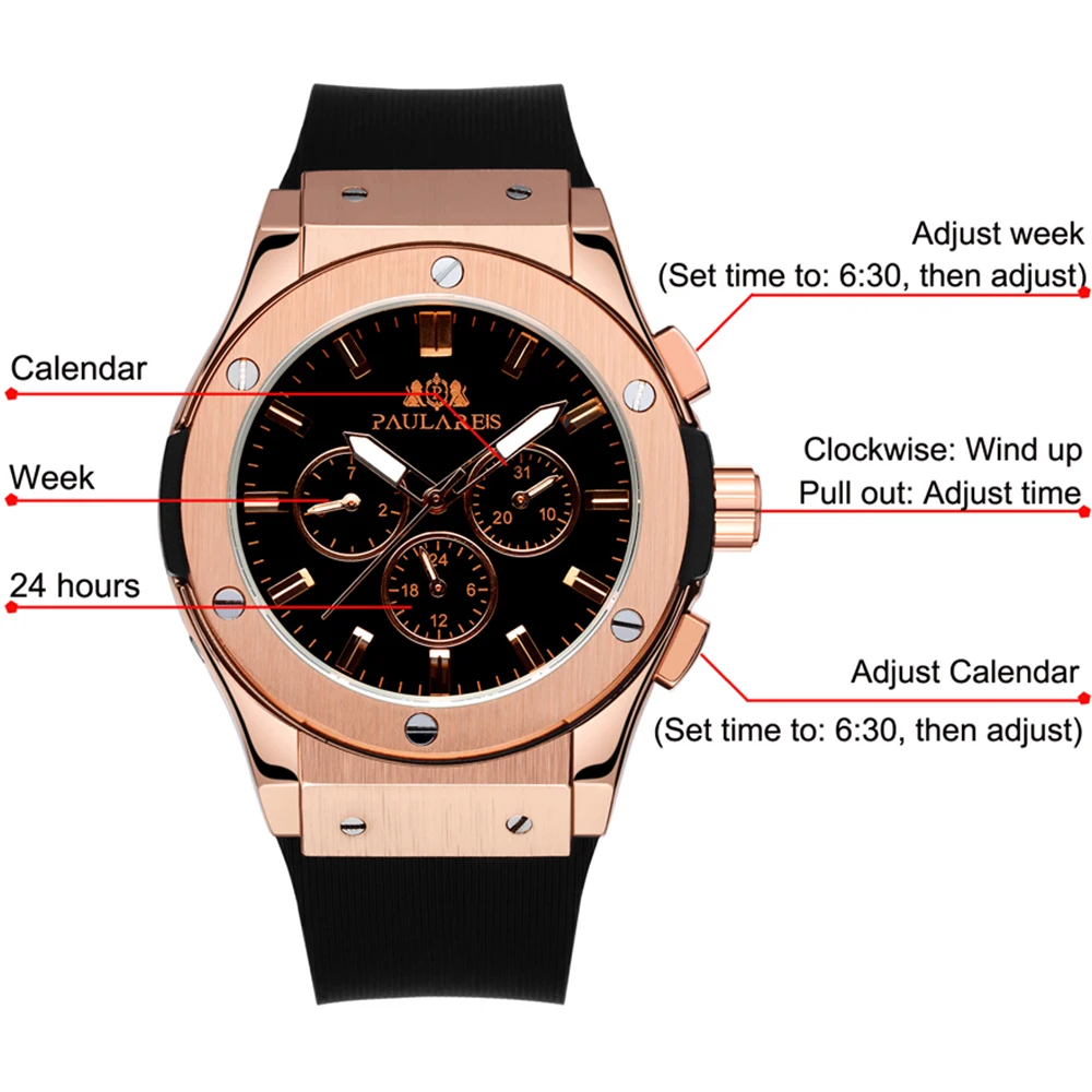 2022 Top Brand New Mens Watches Luxury Multifunction Automatic Self Mechanical Leather Strap Watch Sports Chronograph AAA Clocks |
