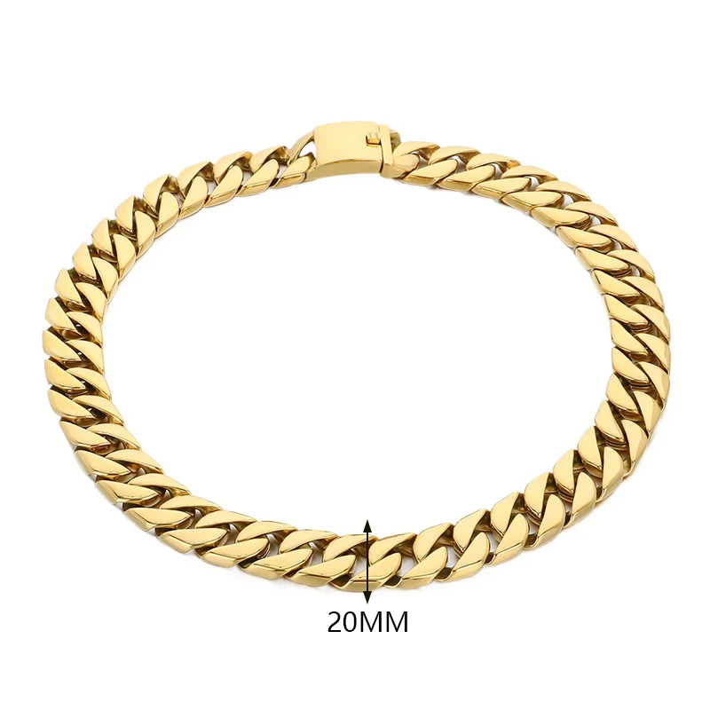 Ожерелье MINDGEM из нержавеющей стали для мужчин кубинская цепь шириной 20 мм 304