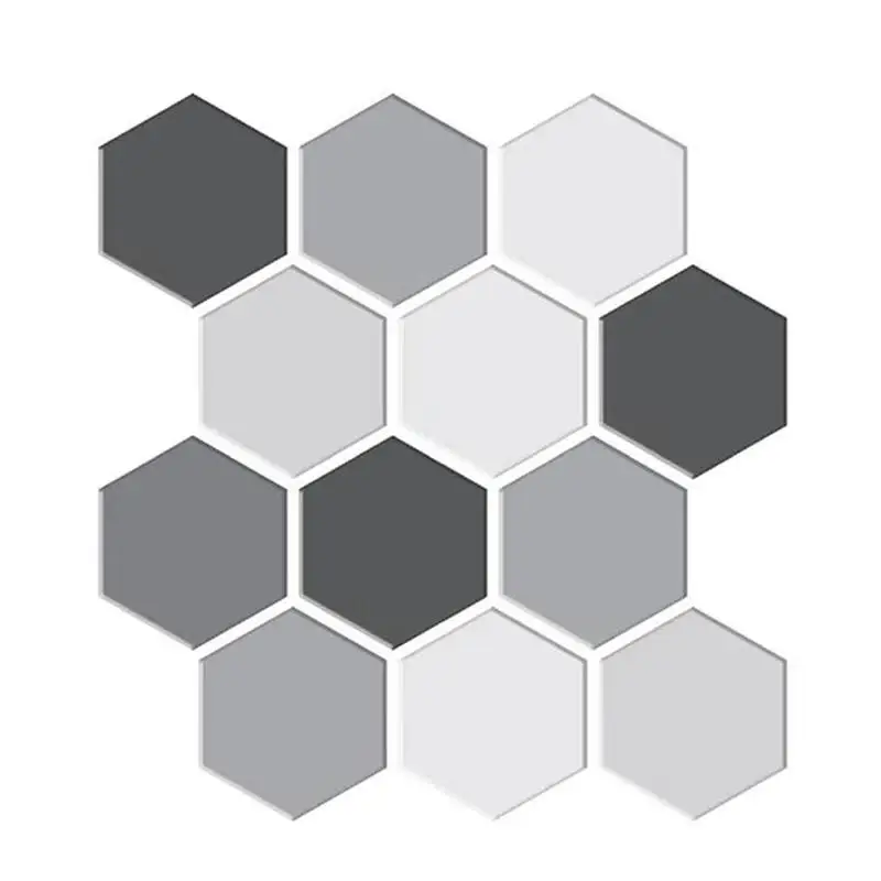 

Hexagon Tile Peel And Stick 3D Backsplash Tile Wall Sticker Heat-resistant Environmentally Friendly 3D Adhesive Hexagon Tile