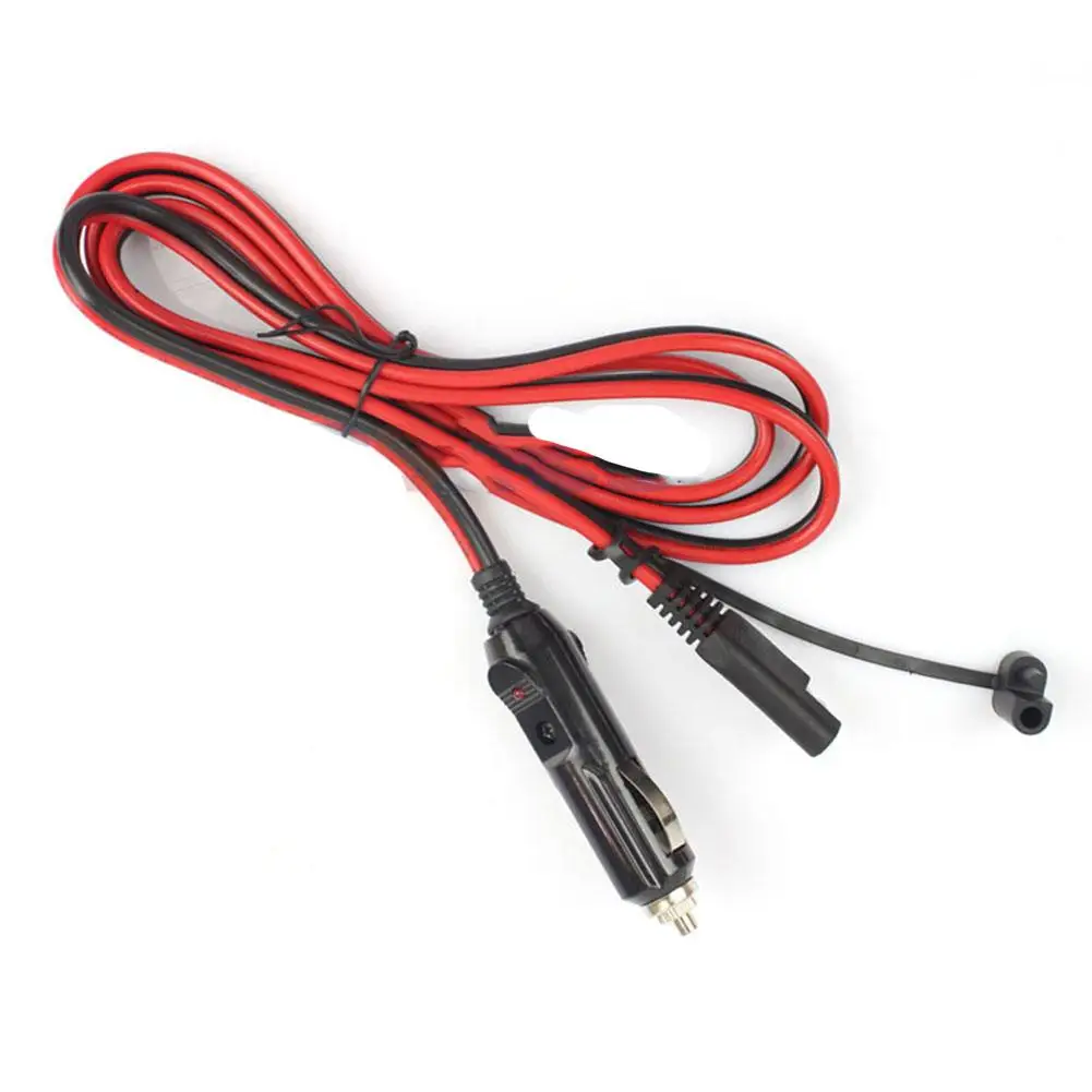 

150cm 12v Plastic Car Charging Extension Cable Sae To Cigarette Lighter Plug Electric Wires Heavy Duty Cable With Quick Release