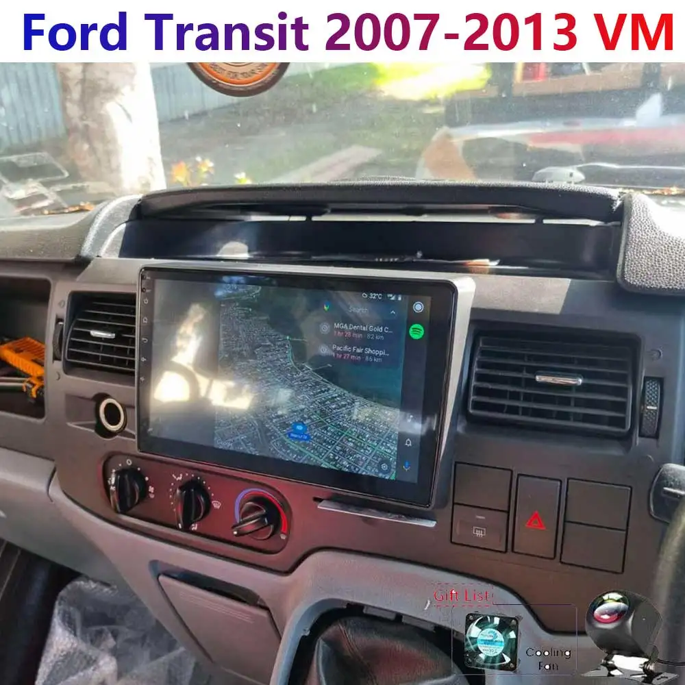

Для Ford Transit 2007-2013 4-64 ГБ беспроводной Carplay Android Auto Android 13 автомобильная стереосистема GPS Wi-Fi