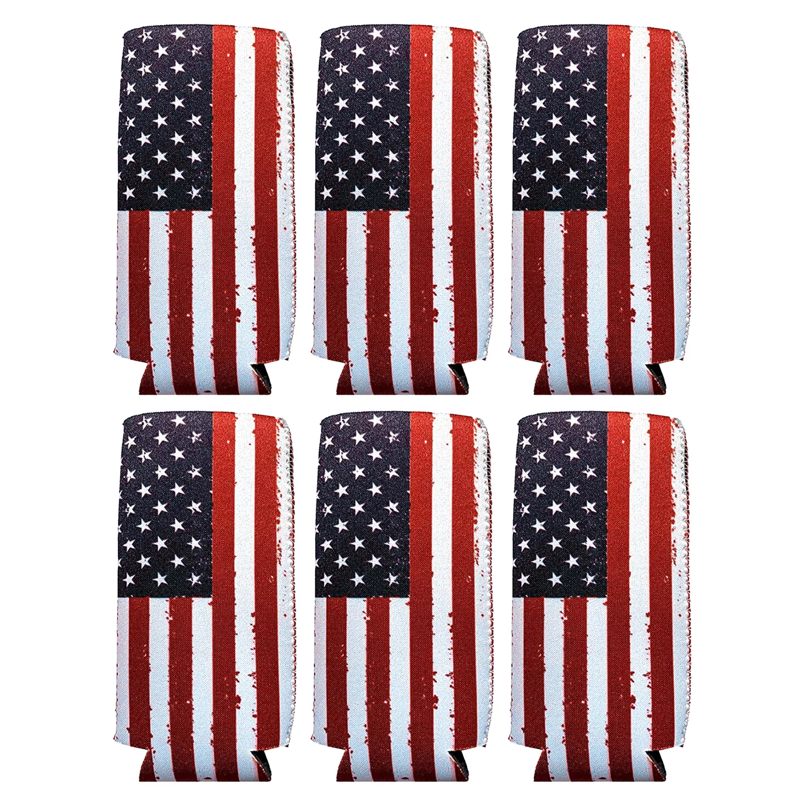 

Independence Day Skinny Can Sleeves Insulated Beer Can Sleeves 12oz 6pcs Drink Sleeves For Independence Day Gatherings Parties
