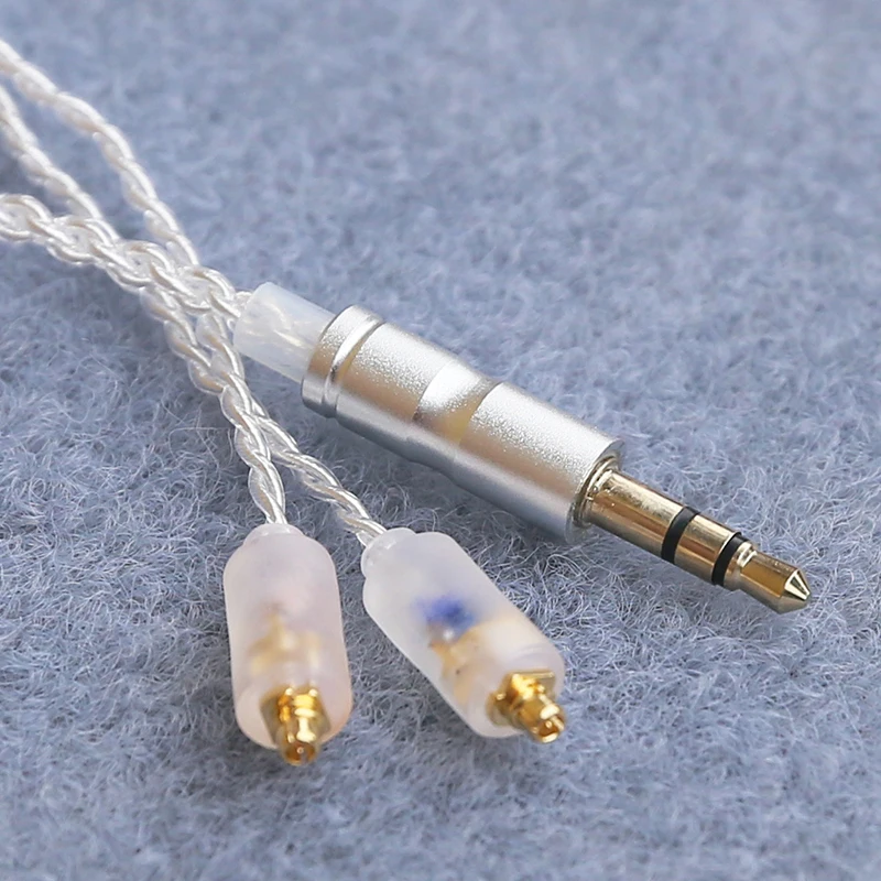 Кабель для обновления наушников HiFi MMCX 3 5 мм 1 2 м посеребренный сердечник кабель