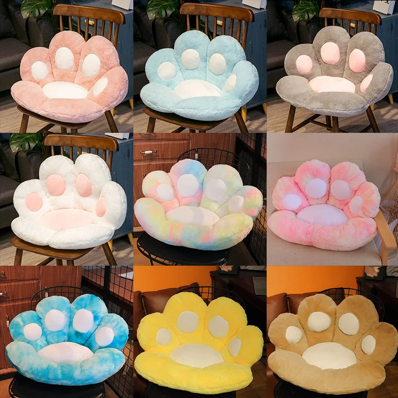 

Bear Paw Cat Claw Pillow Half Wrapped Cushion Filled with Plush Lazy One Piece Sofa Indoor Floor Home INS Decoration Child Cute