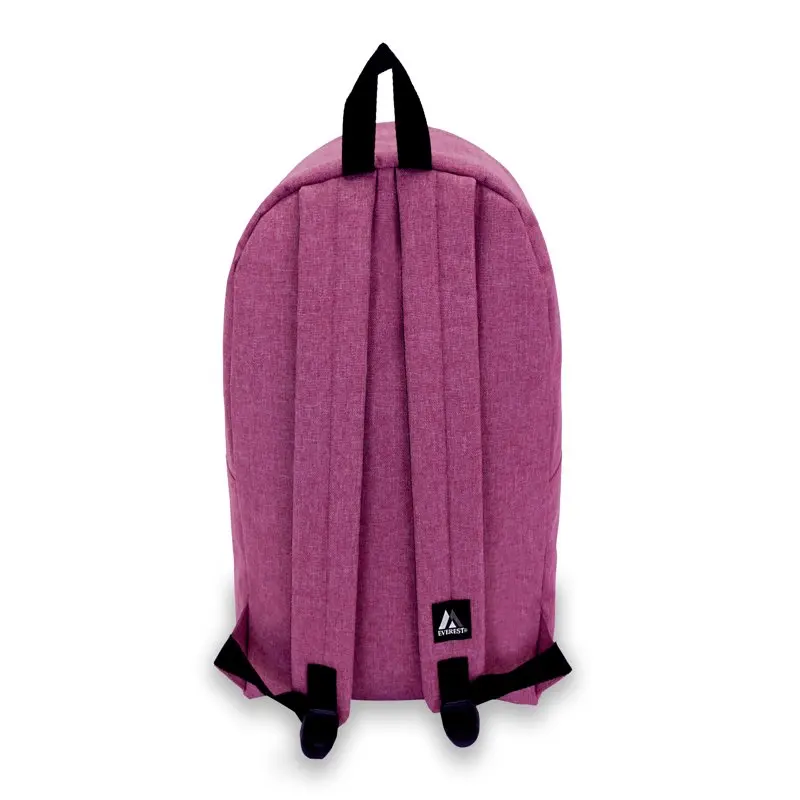 Everest Unisex Basic Denim Backpack, Berry