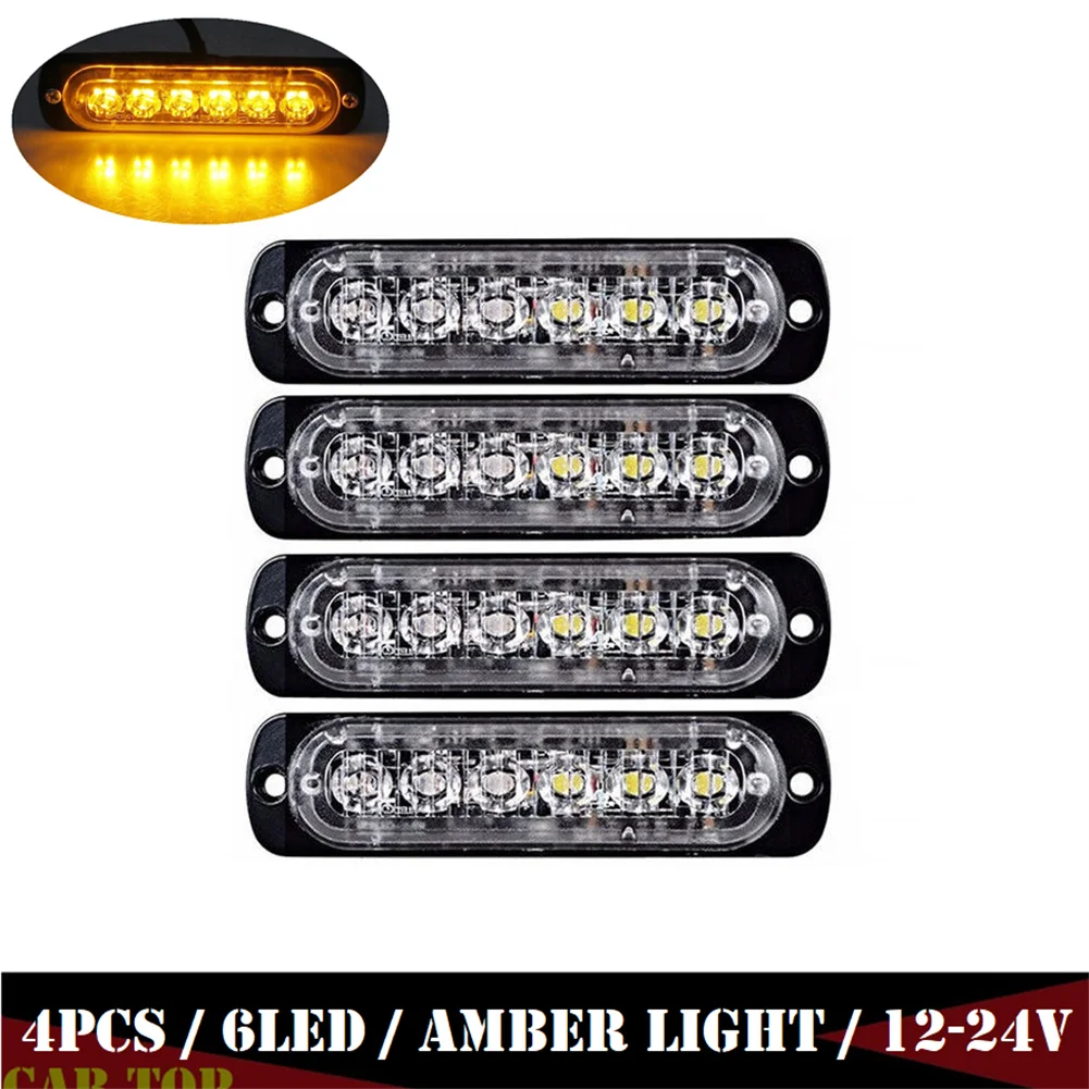 

6pcs Led Car LED Auto Light Beacon Flash Car Truck Flash Lamp Flashbulb Flashgun Flashing Light LED Signal Lamps