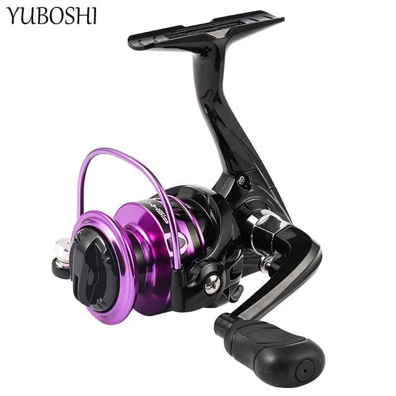 YUBOSHI BX-Z800 Series High Strength Aluminum Spool Spinning Reel 5+1BB Small Carp Black Purple Fishing Reel