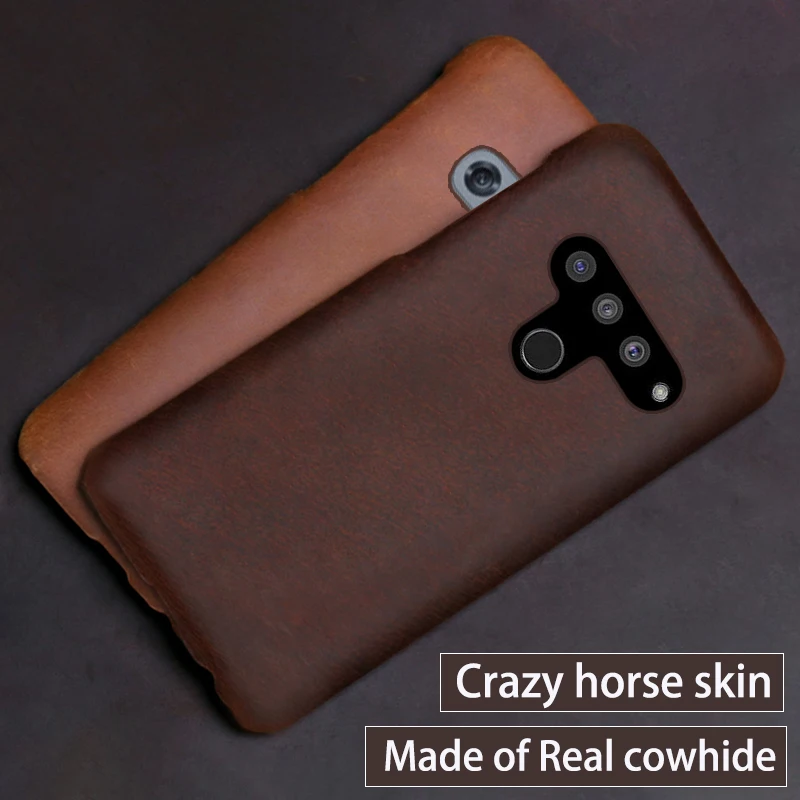 Leather Phone Case For LG G8s ThinQ G6 G7 G3 G4 G5 V10 V20 V30s V40 V50 Thinq Q6 Q7 Q8 Crazy Horse skin Cover