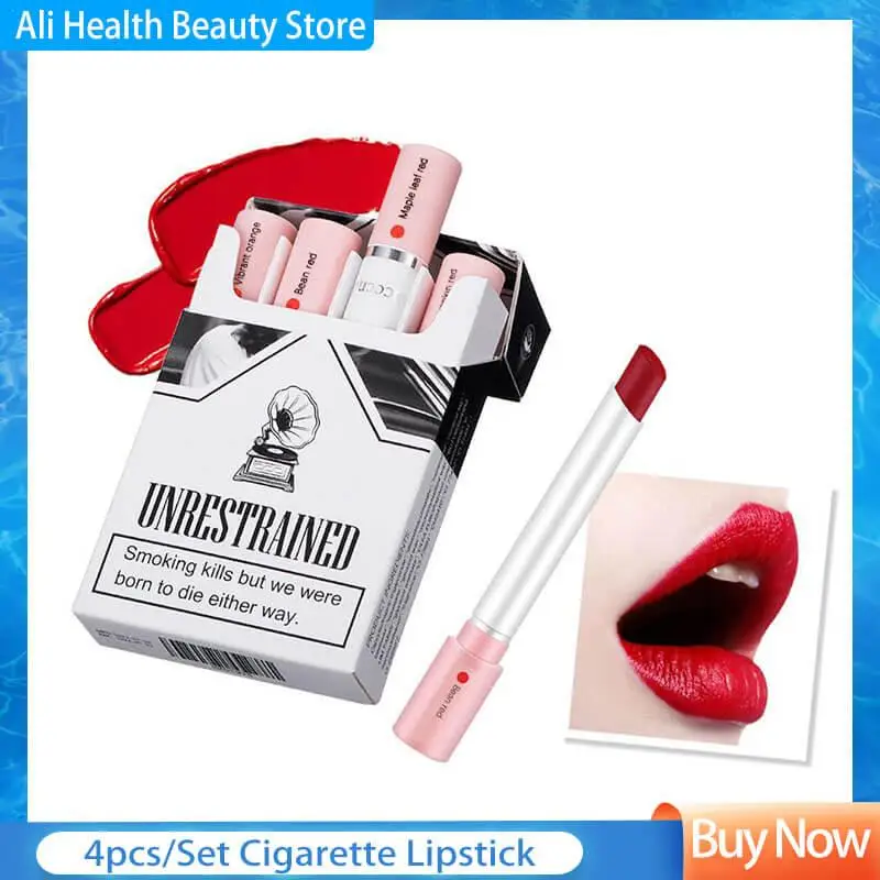 Набор креативной сигаретной помады 4 шт./набор матовая стойкая блестящая помада