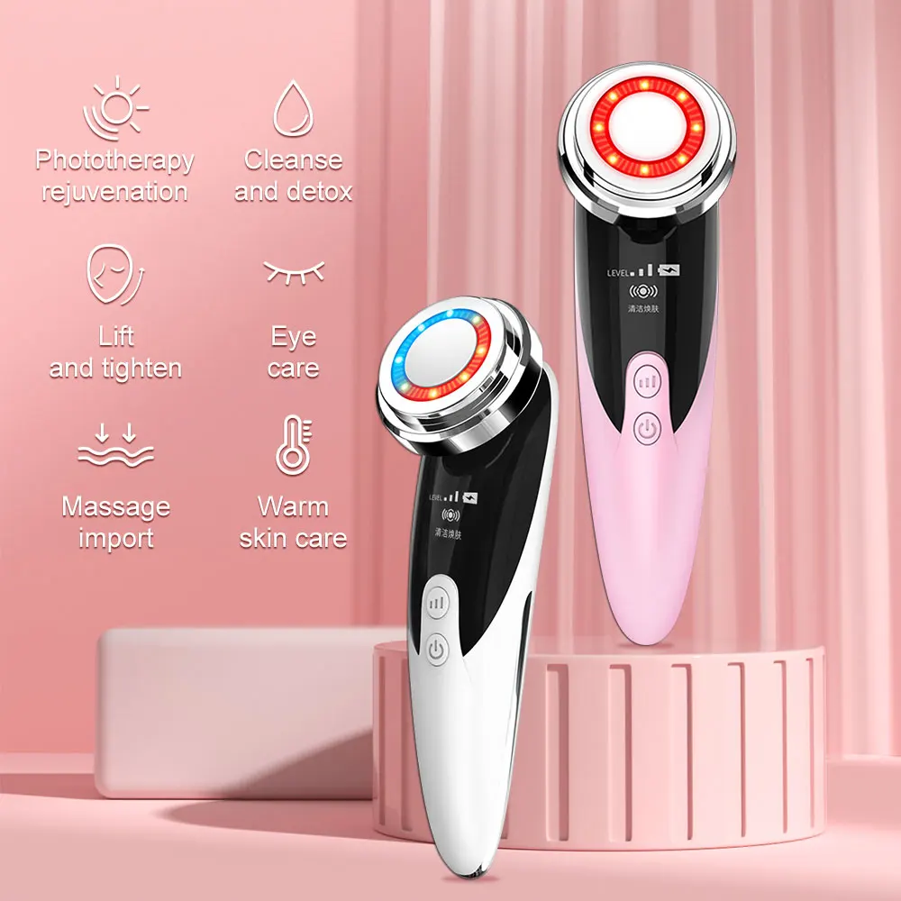 

Facial Massager Face Lift Devices LED Skin Rejuvenation Tightening Wrinkle Removal Cleansing Multi-functional Beauty Instruments