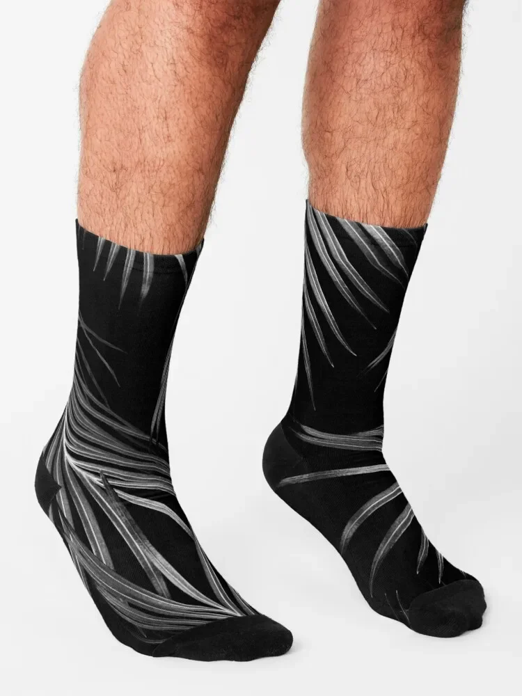 Серебристые серые черные носки #1 # тропические Декор художественные Новые в