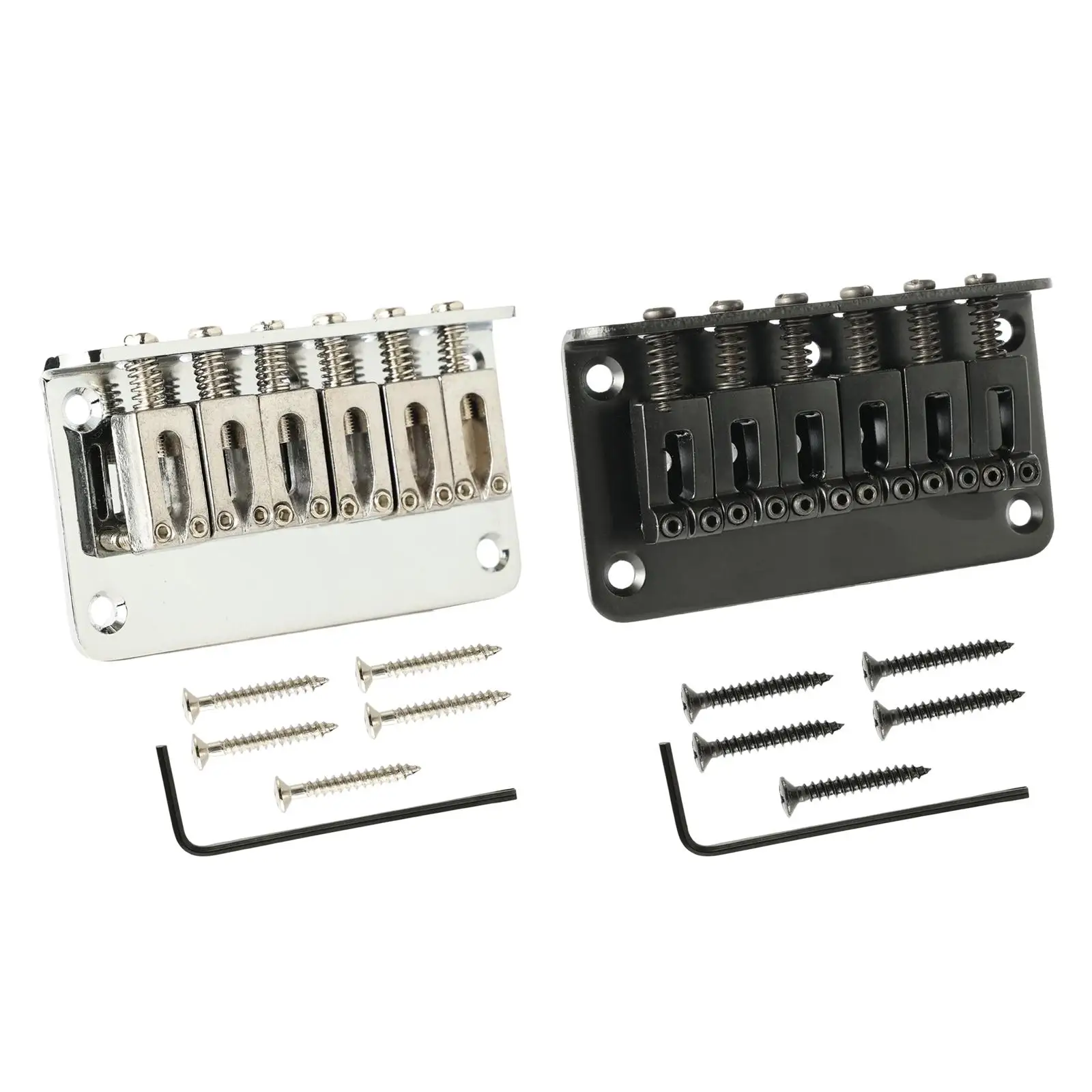 

Metal Saddle Bridge with 6 Screws Electric Guitar Bridge Tailpiece Guitar Bridge for Accessory Replaces DIY Parts