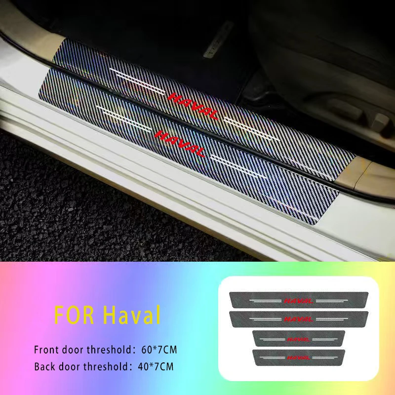 

Car Threshold Laser Stickers Door Sill Decal Protect For Haval C50 H5 2021 H2 H7 H4 H9 F7 F5 Hover Jolion H1 H6 F7X Accessories