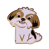 cute cartoon pet dog jewelry gift pin bag costume fashionable creative cartoon brooch lovely enamel badge clothing accessories
