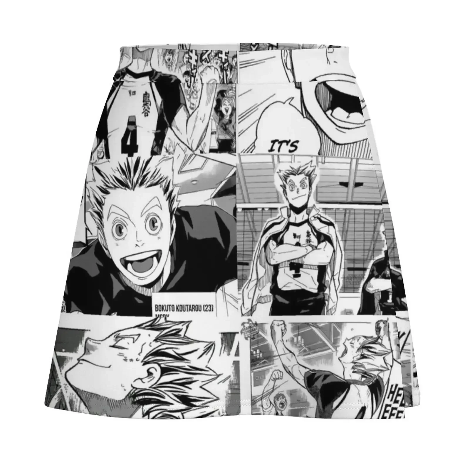 Мини-юбка Bokuto Collage женское платье женская одежда лето 2024 новинки