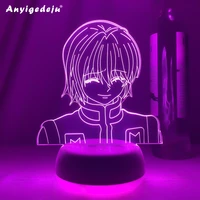 kurapika figure acrylic night light anime gift hunter x hunter lamp for kid bedroom decor lighting childrens room nightlight hxh