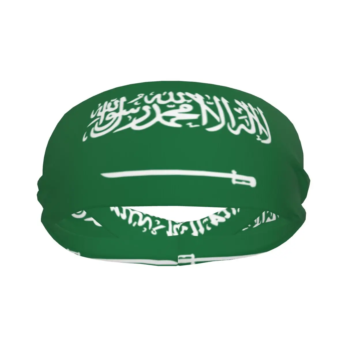 

Headband Sports Yoga Fitness Stretch Sweatband Hair Band Elasticity Headband Saudi Arabia Flag