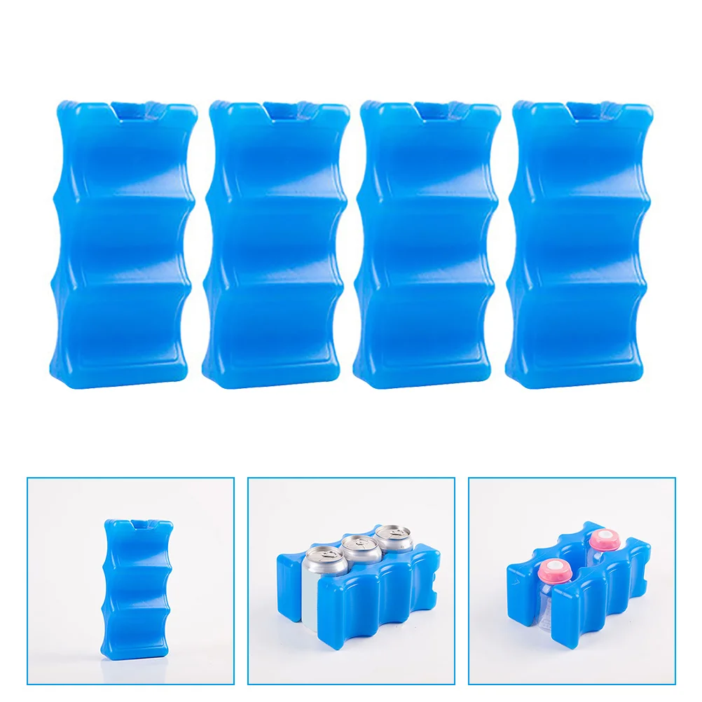 

4 Pcs Breast Milk Storage Ice Packs Fresh Keeping Brick Board Breastmilk Freezer Cooler Bag Baby Bottle Rubber Drink