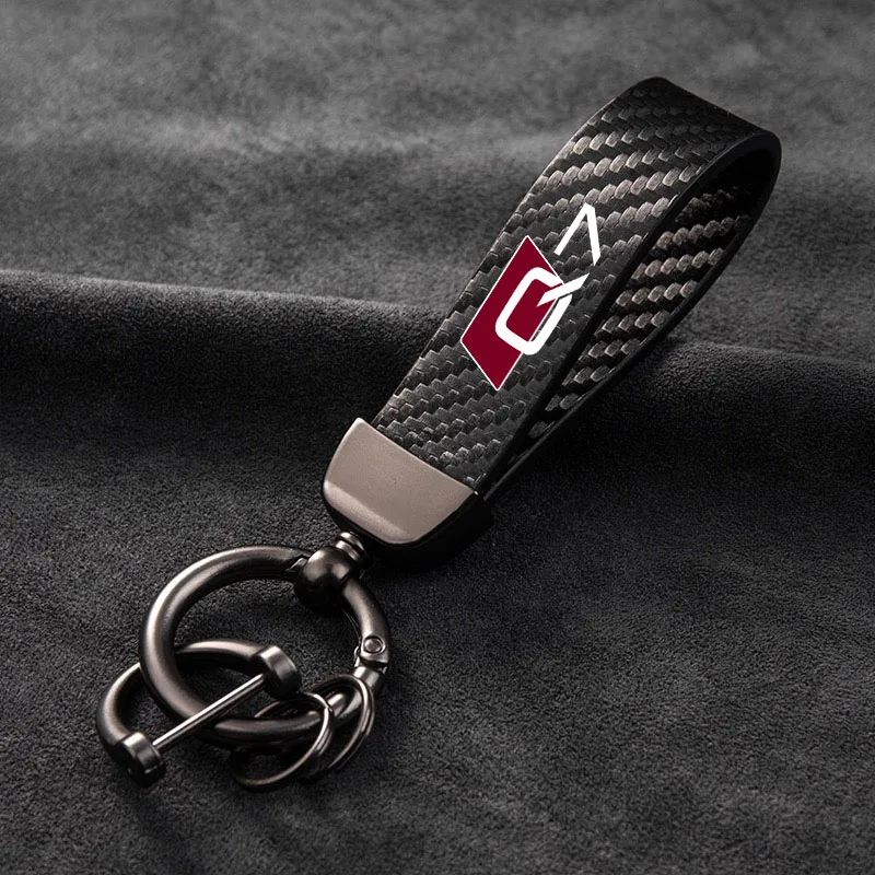 

Leather car keychain Horseshoe Buckle Jewelry for audi Q7 car accessories