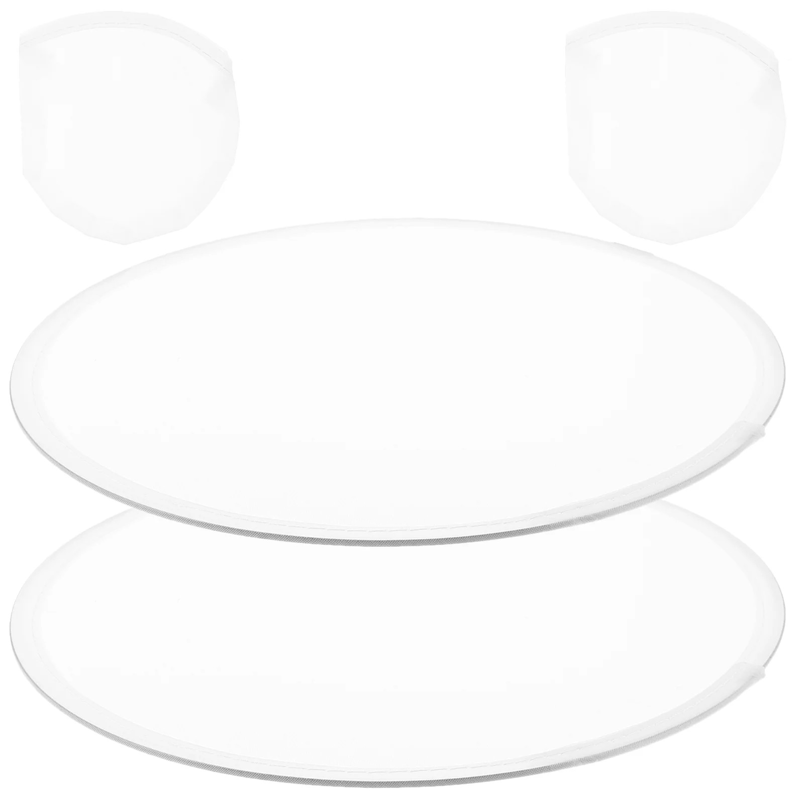 

2 Pcs Folding Fan Hand Held Fans Adornment Portable Foldable Performance Round Handheld Plastic Wedding Convenient