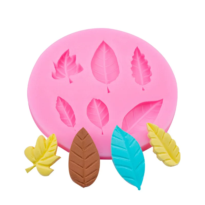 

3D Palm Maple Leaf Silicone Mold Chocolate Candy Fondant Cake Decorating Tools Cupcake Topper Molds Kitchen Bakeware Resin Mould