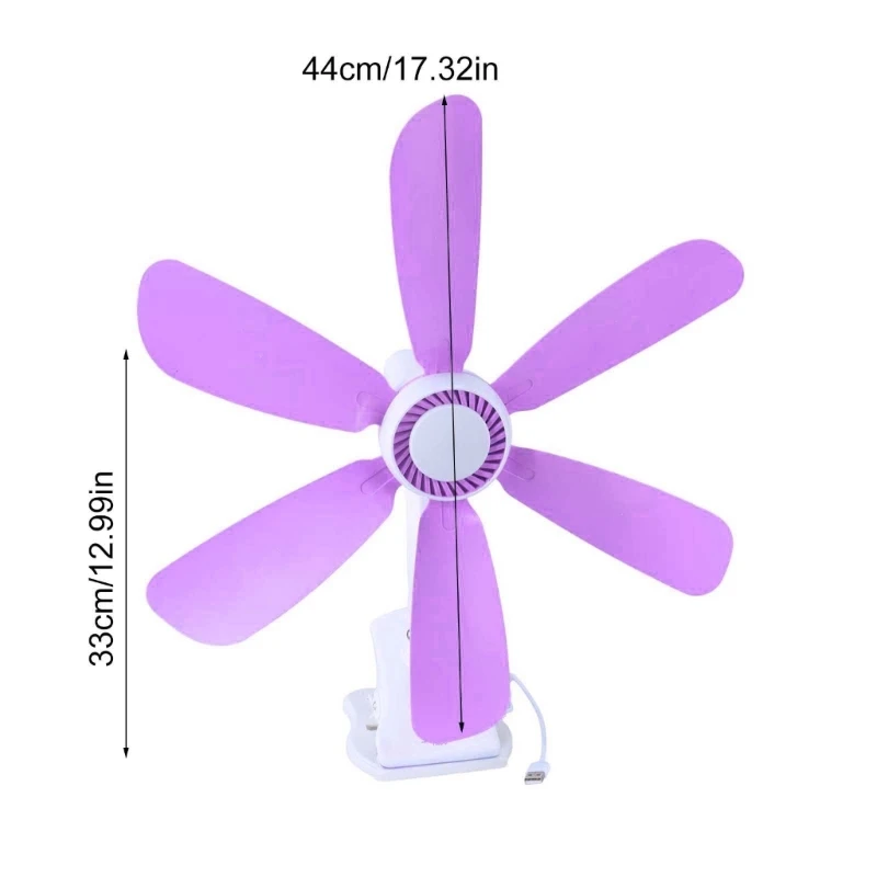 17-дюймовый 5 В Вт бесшумный электрический USB-вентилятор с зажимом настольный