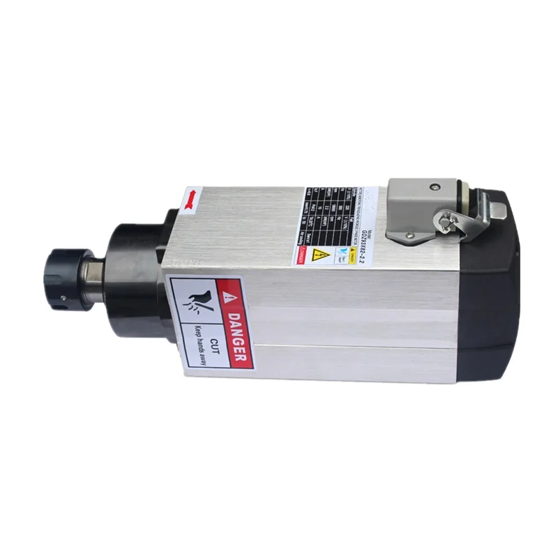 

1.5 kw 24000RPM air cooled square spindle motor Collet for CNC router