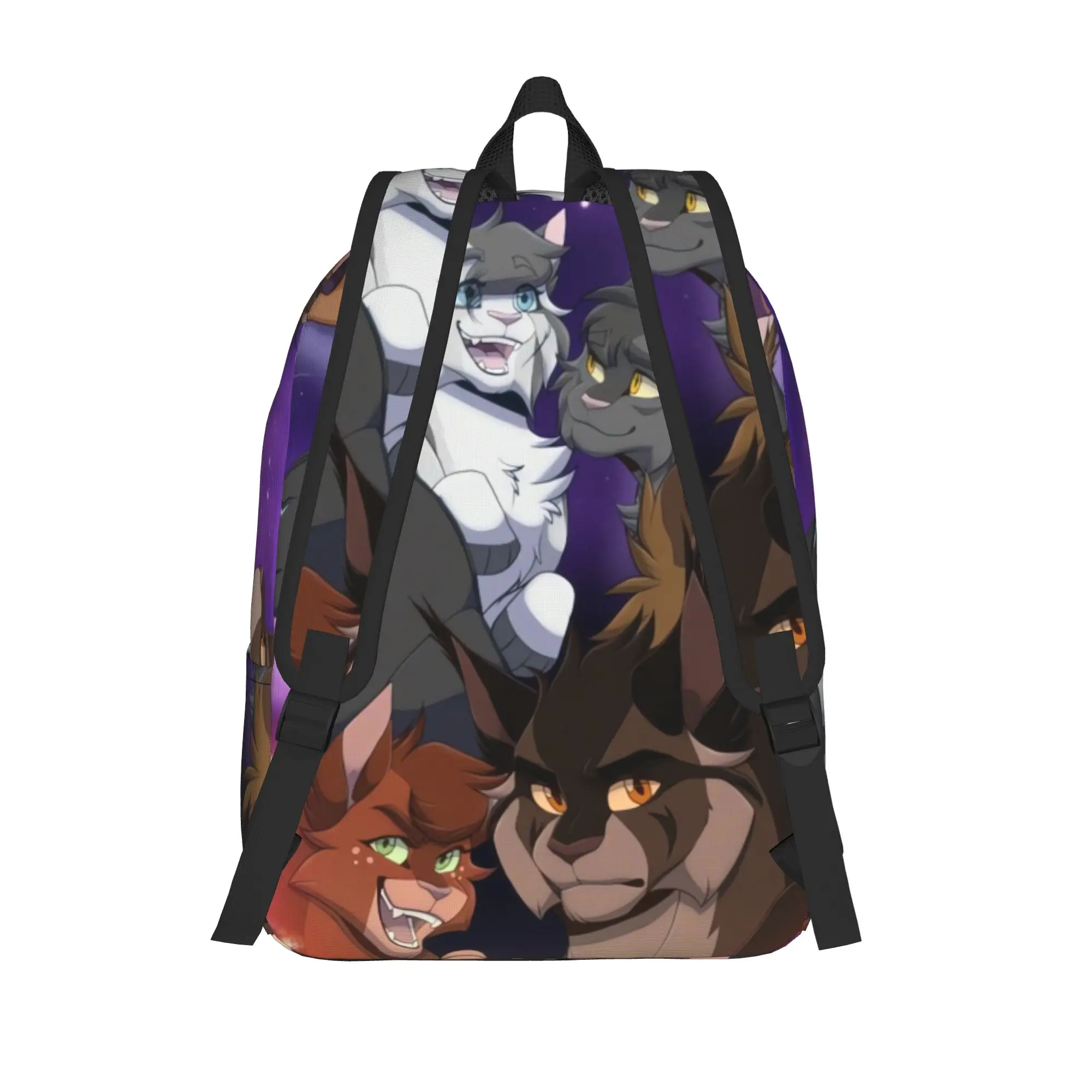 Фото Рюкзак W-Warriors W-Warrior Cats, походные рюкзаки для женщин и мужчин, школьные сумки с ярким узором, повседневный рюкзак №3