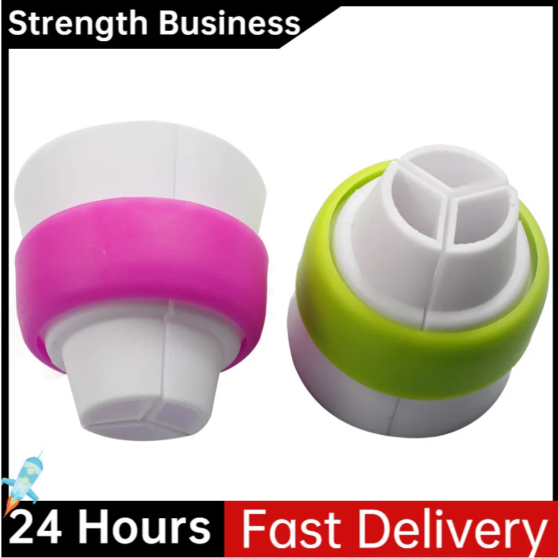 

2pc Big Coupler Cream Pastry Bag Converter 3 Hole 3 Color Cream Piping Bag Nozzle Converter Cup Cake Icing Decorating Tools