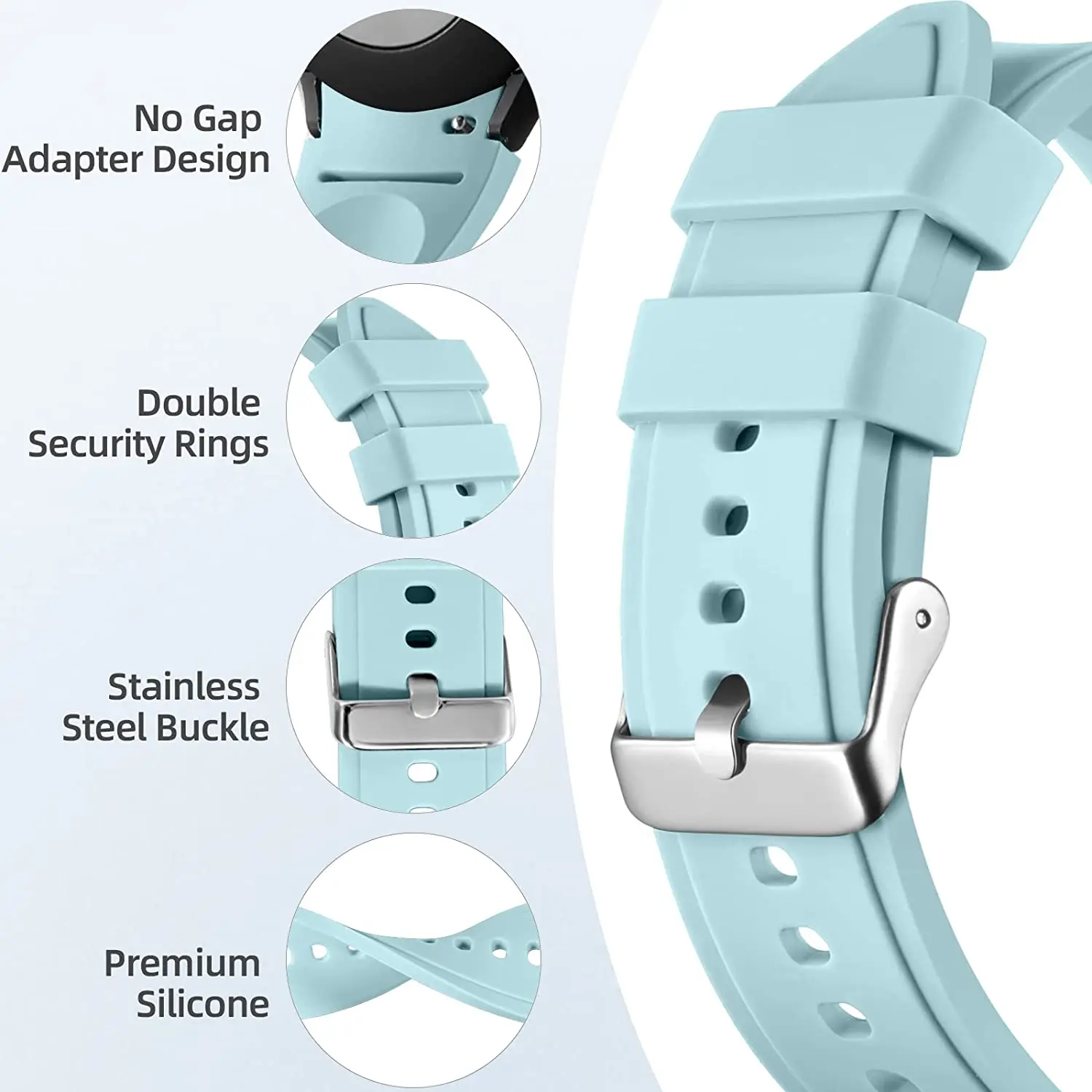 Original Silicone Band for Samsung Galaxy Watch4 Classic 46mm42mm Silicone Strap for Galaxy Watch 4/5 44mm 40mm 20mm Sport Strap