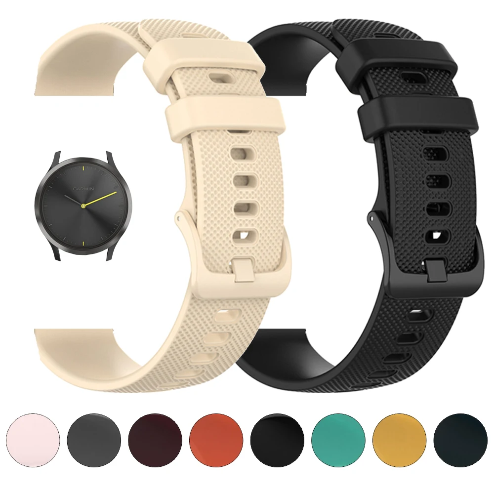 

20mm 22mm Silicone Wrist Strap for Garmin Vivoactive 4 3 Watch Band Bracelet for Vivomove HR Garmin Venu 2 /Active Accessories