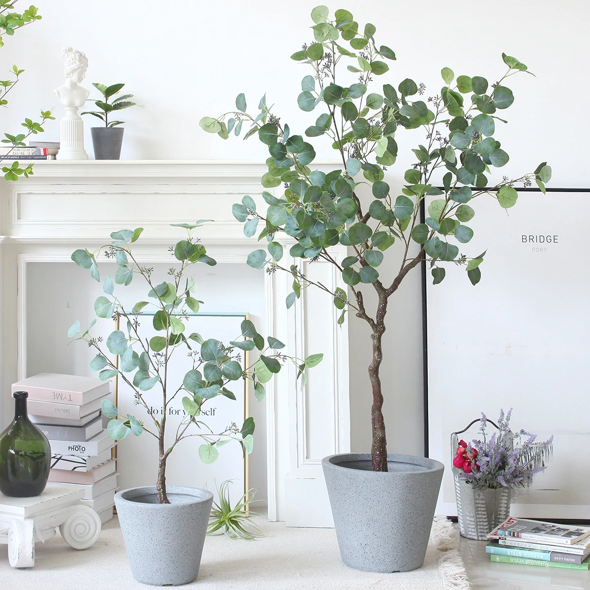 

Artificial Green Plant Eucalyptus Nordic Ground Plant Large Potted Home Decoration Green Decoration Garden Decoration