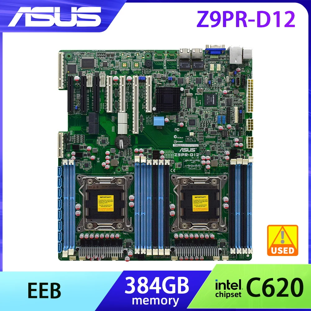 

Socket 2011 ASUS Z9PR-D12 Chipset Intel C602 12×DDR3 DIMM 384GB PCI-E X16 SATA III 2×RJ45 VGA Intel 82574L Dual Gigabit LAN EEB